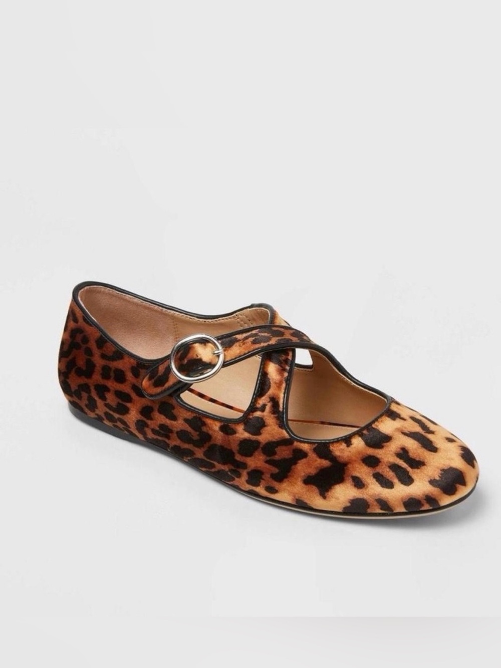 a new day Leopard-Print Mary Jane Flats - Brown/Black